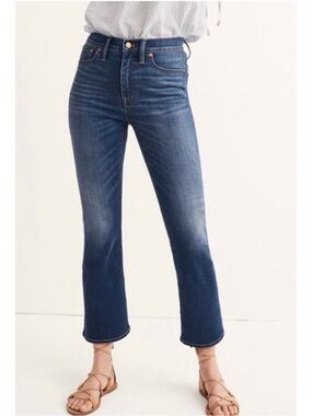 Madewell Cali Denim-Boot Danny Wash Tencel High-Rise Stretch Denim Jeans SIZE 25
